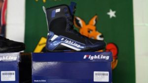 Fighting  S2 GEL Superior Boxing Shoes - Black/Blue (Size 11.5)